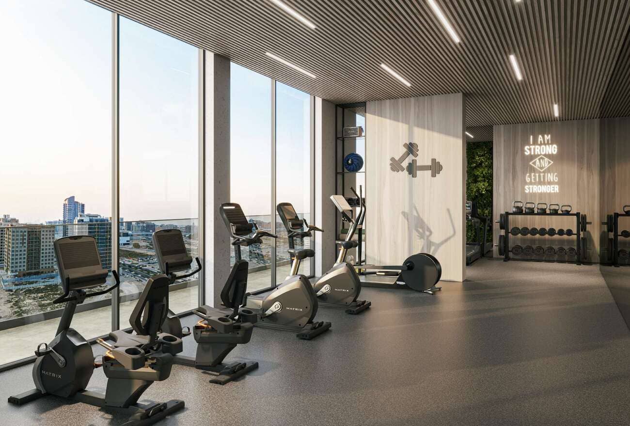 The Corner amenity Gym - Dubailand Residence Complex, Dubai - by Arabian Gulf Developer