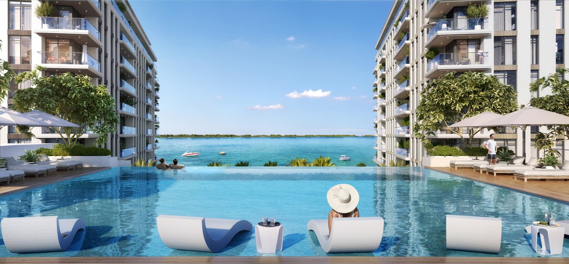 The Cove II amenity Swimming Pool in Dubai Creek Harbour, Dubai, by Emaar