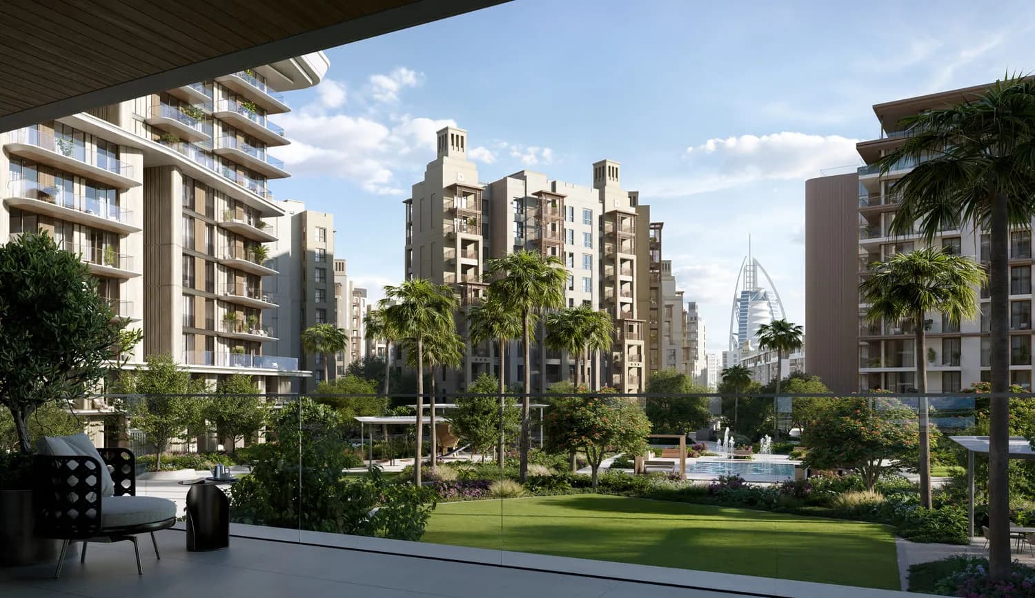 The Cove II amenity Landscaped Gardens in Dubai Creek Harbour, Dubai, by Emaar