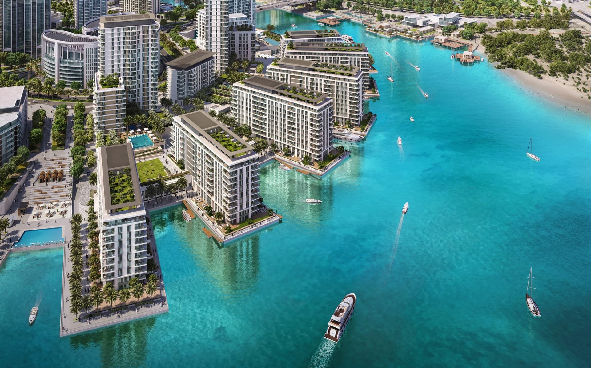 The Cove II exterior view in Dubai Creek Harbour, Dubai, by Emaar