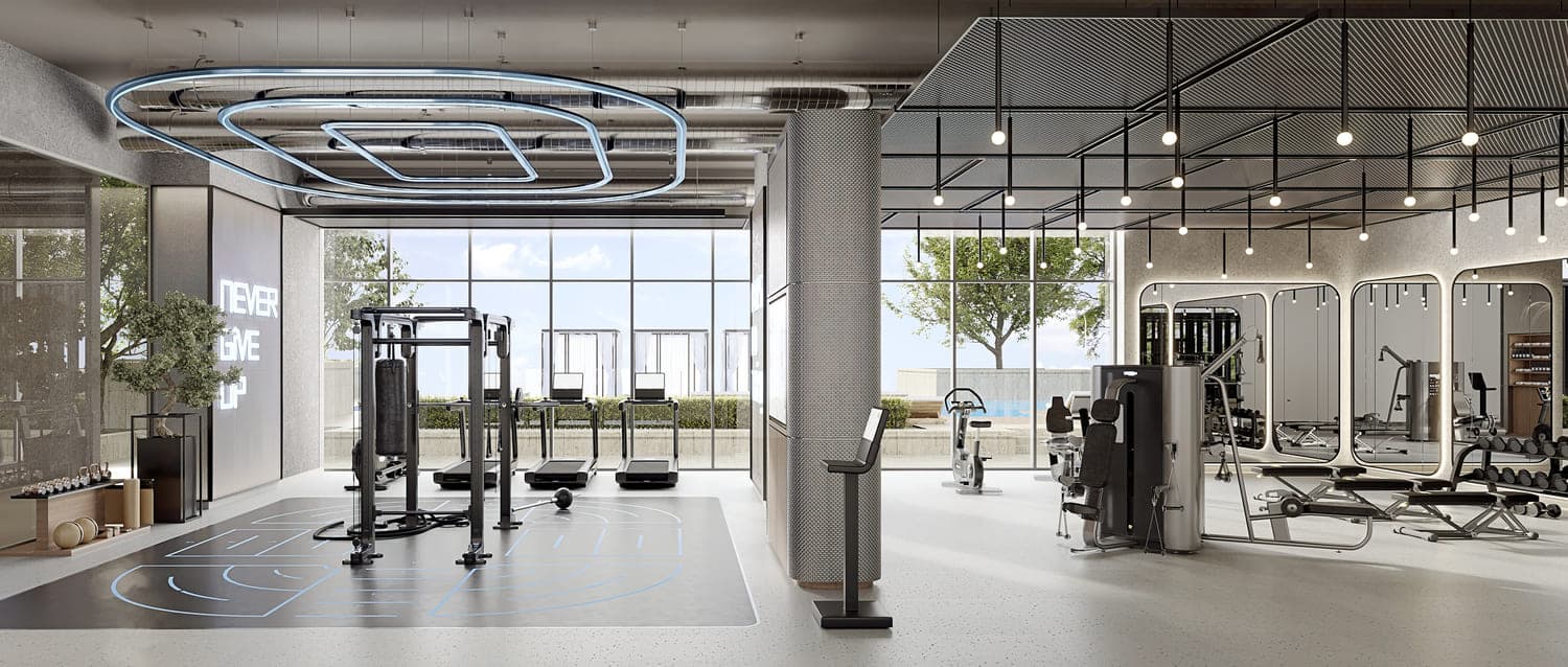 The Crestmark amenity Fitness Studio - Business Bay, Dubai - by Ellington