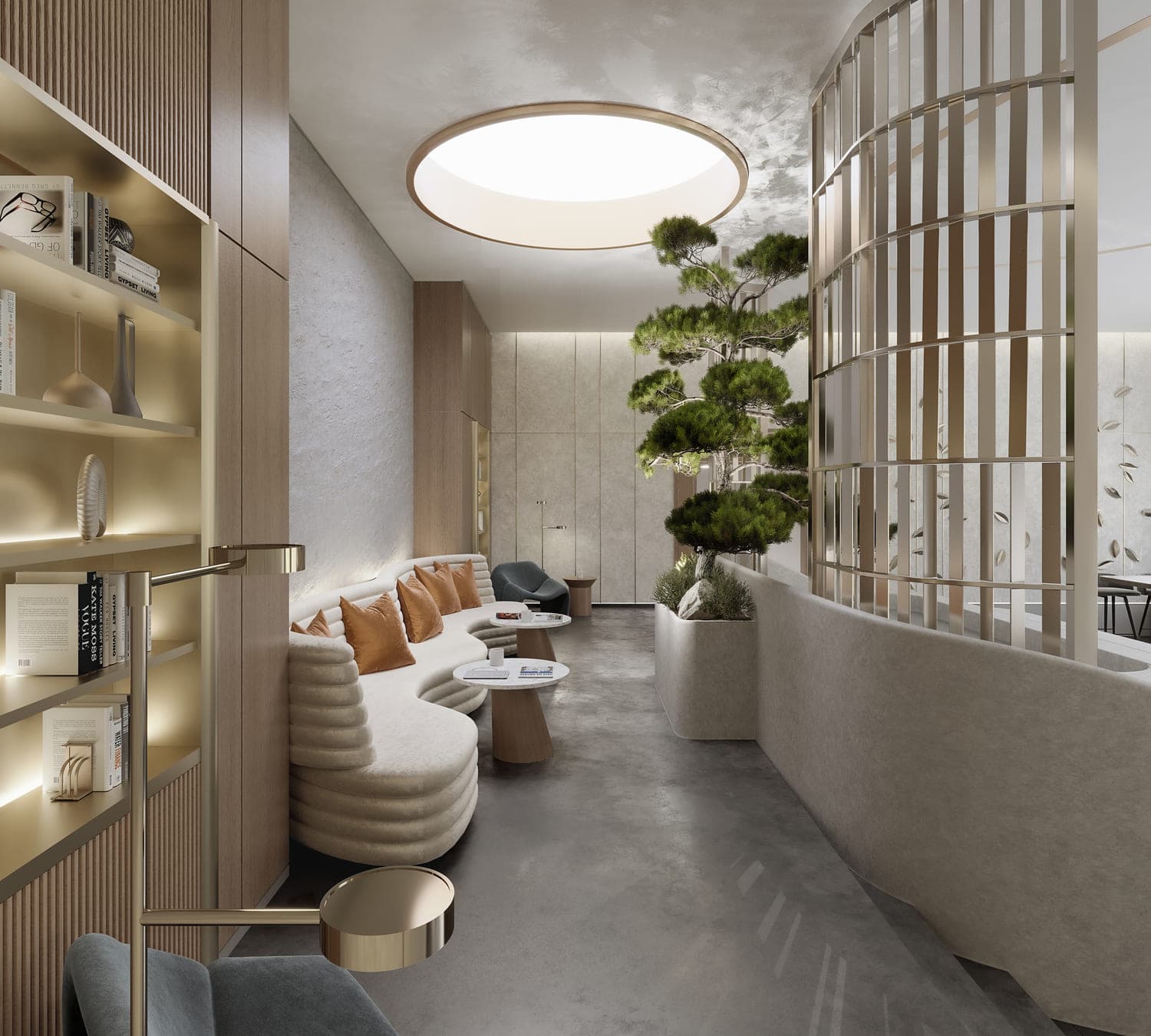 The Crestmark amenity Lobby For Working, Lounging And Reading - Business Bay, Dubai - by Ellington
