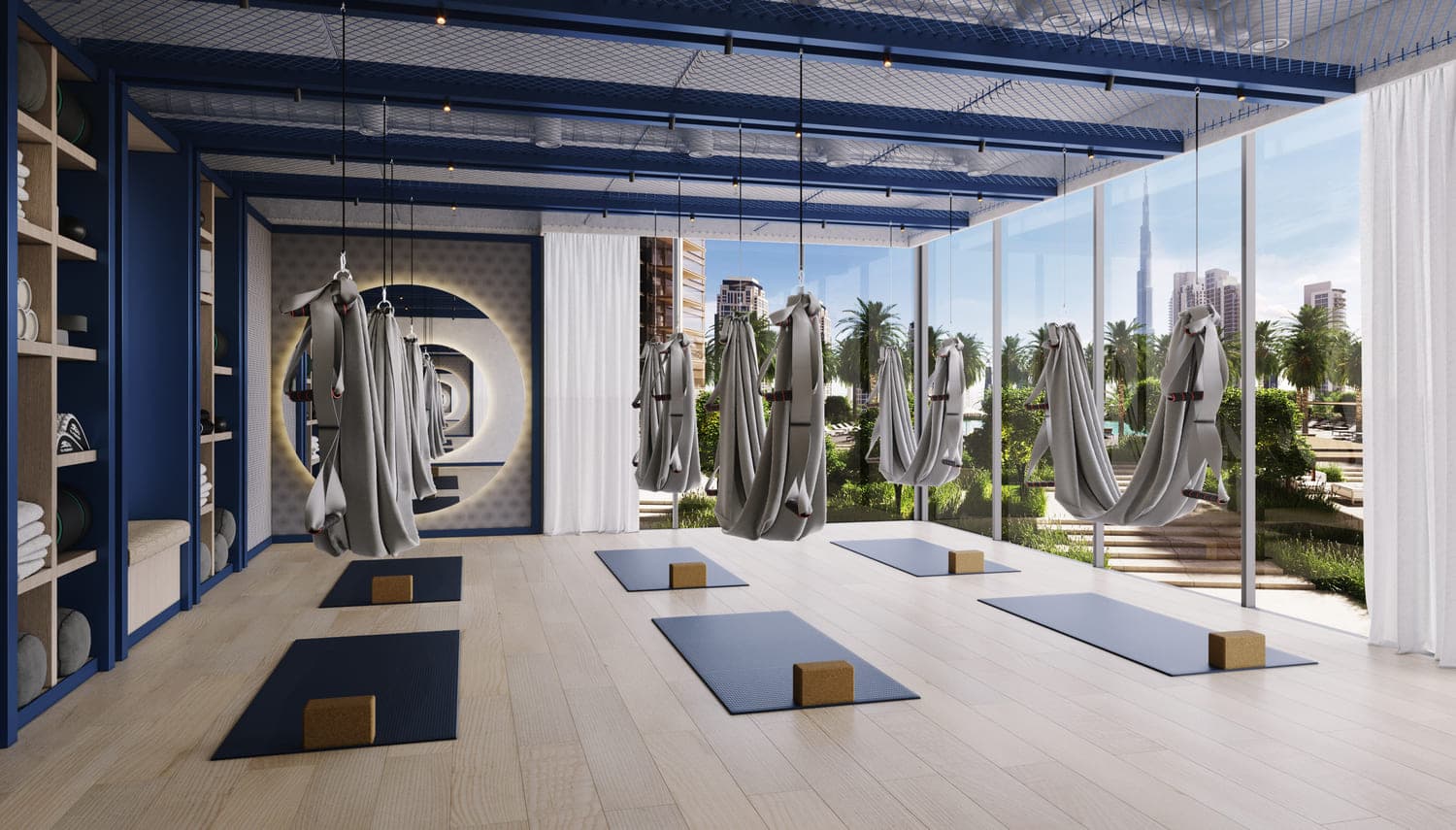 The Edge amenity Yoga Deck in Business Bay, Dubai, by Select Group
