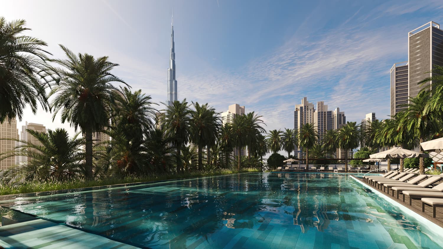 The Edge amenity Swimming Pool in Business Bay, Dubai, by Select Group