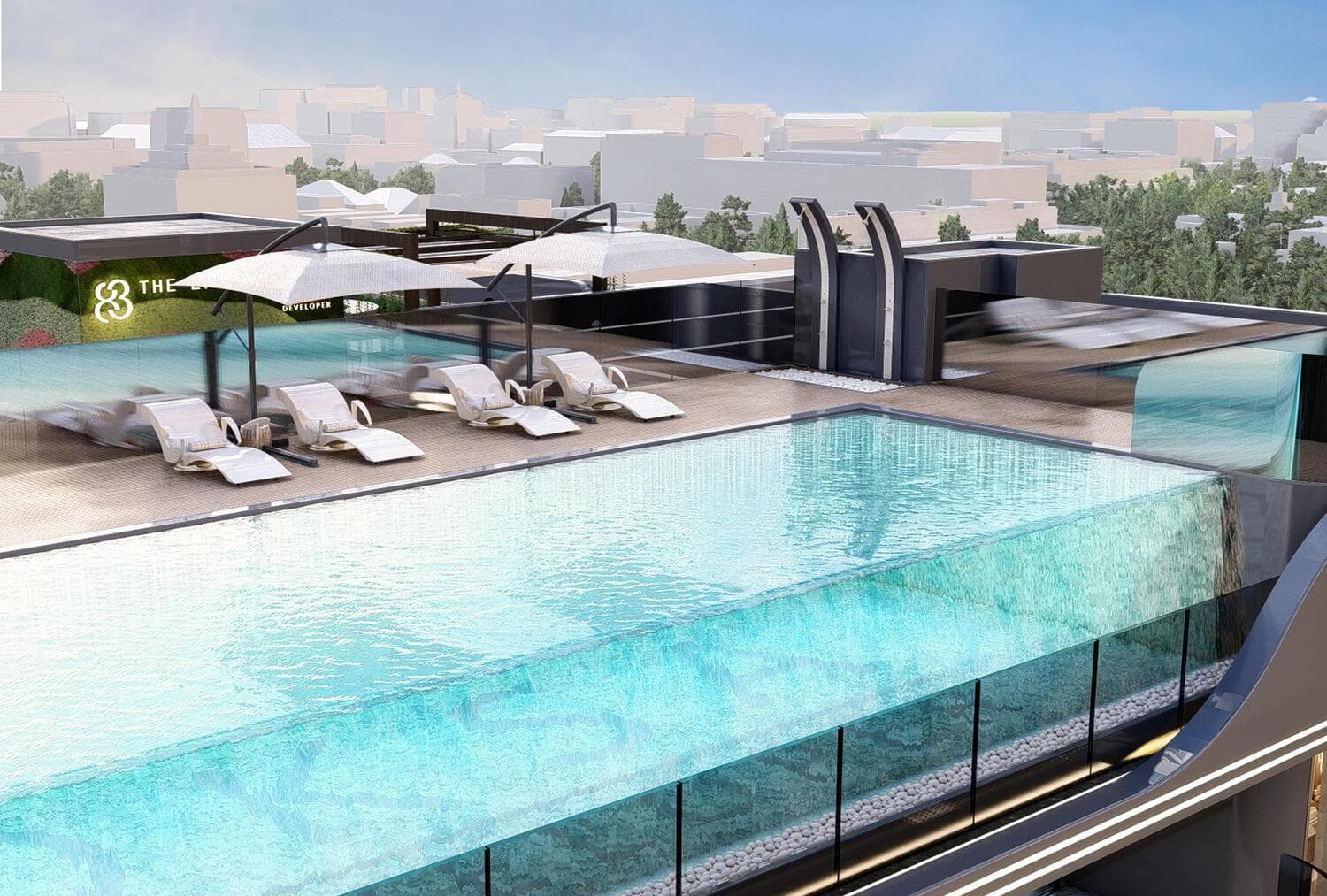 The Eighty Three amenity Infinity Pool - Dubai South, Dubai - by OKSA Developer