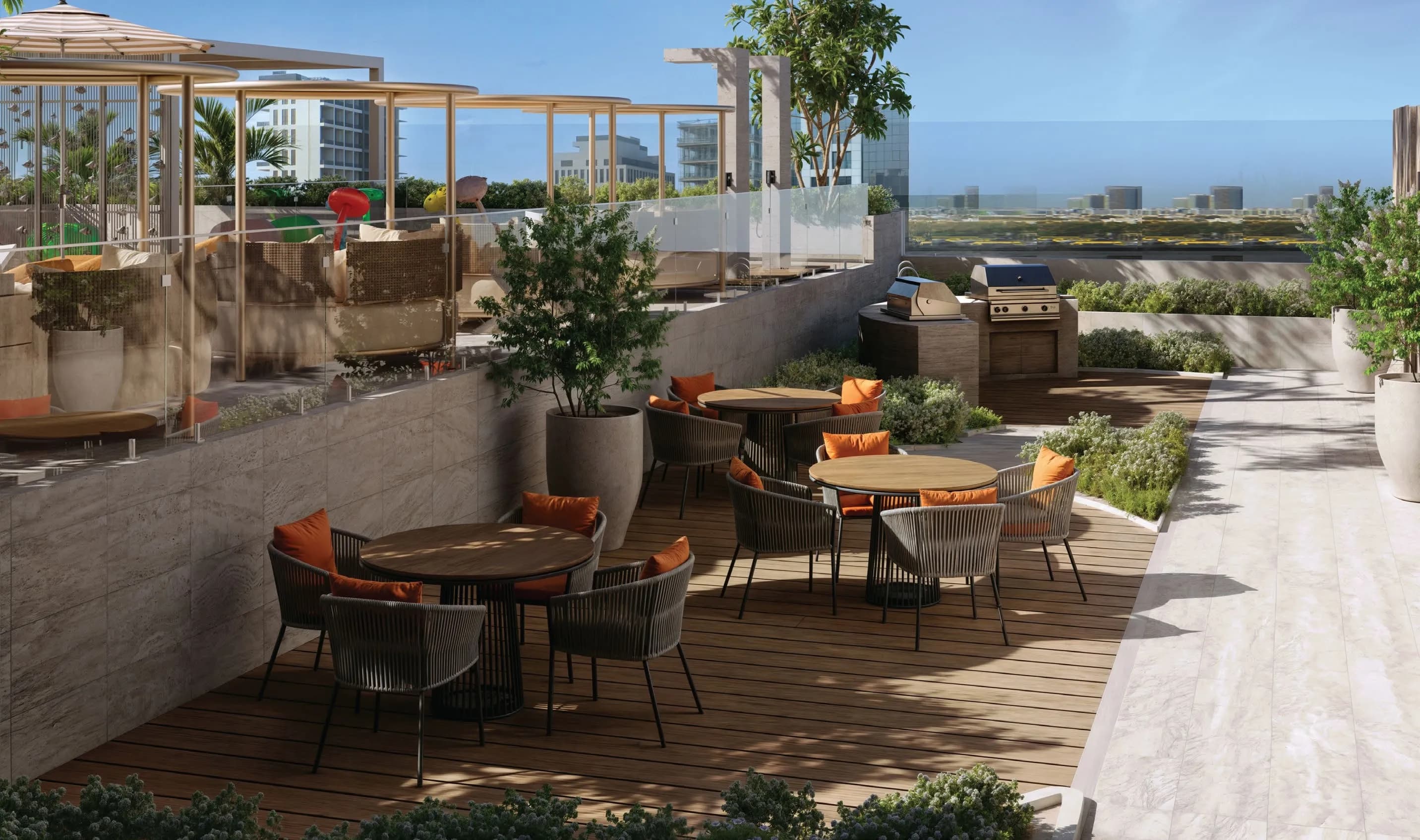 The Elysian amenity BBQ Area - Al Satwa, Dubai - by MFOUR Development