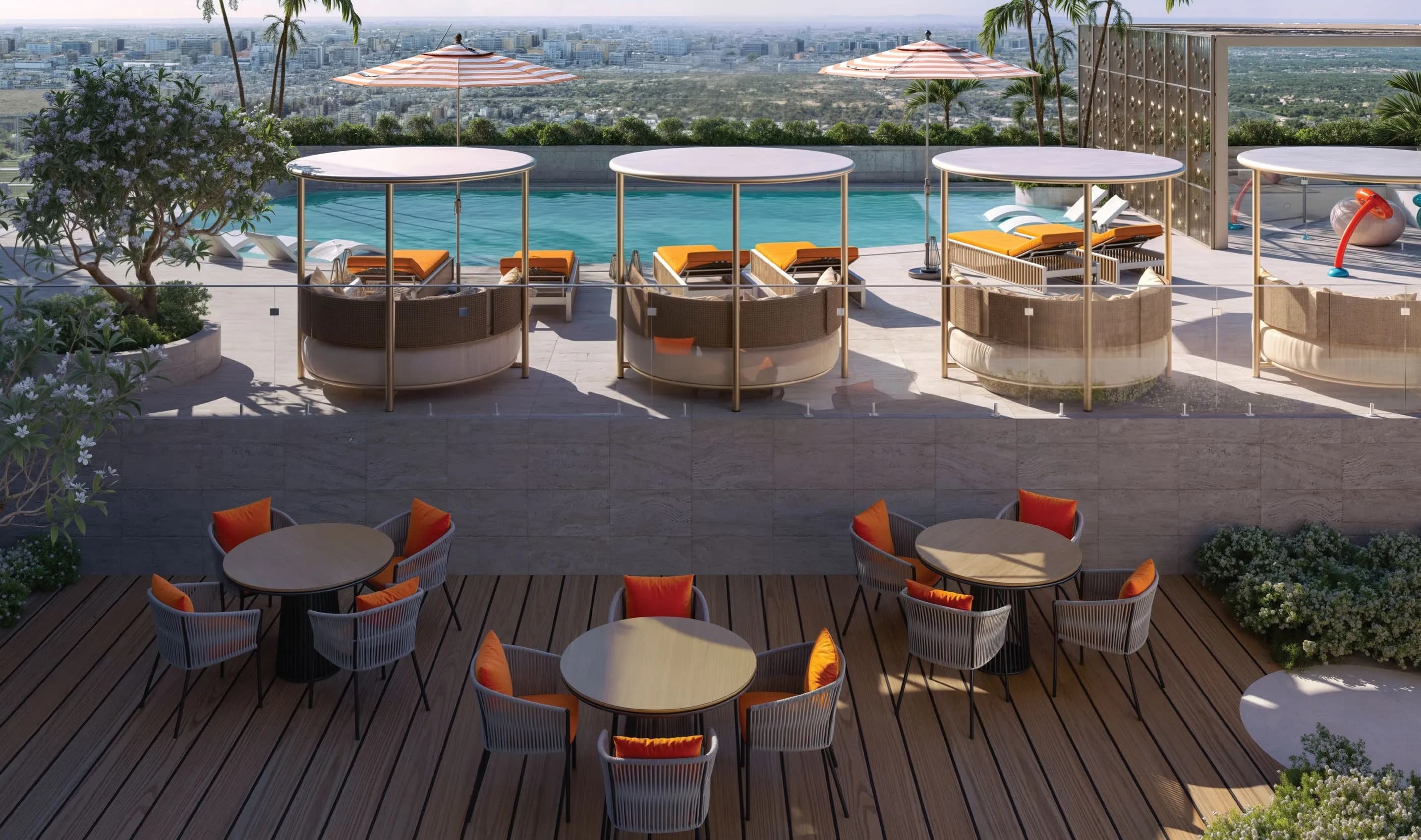 The Elysian amenity Cabana Area - Al Satwa, Dubai - by MFOUR Development