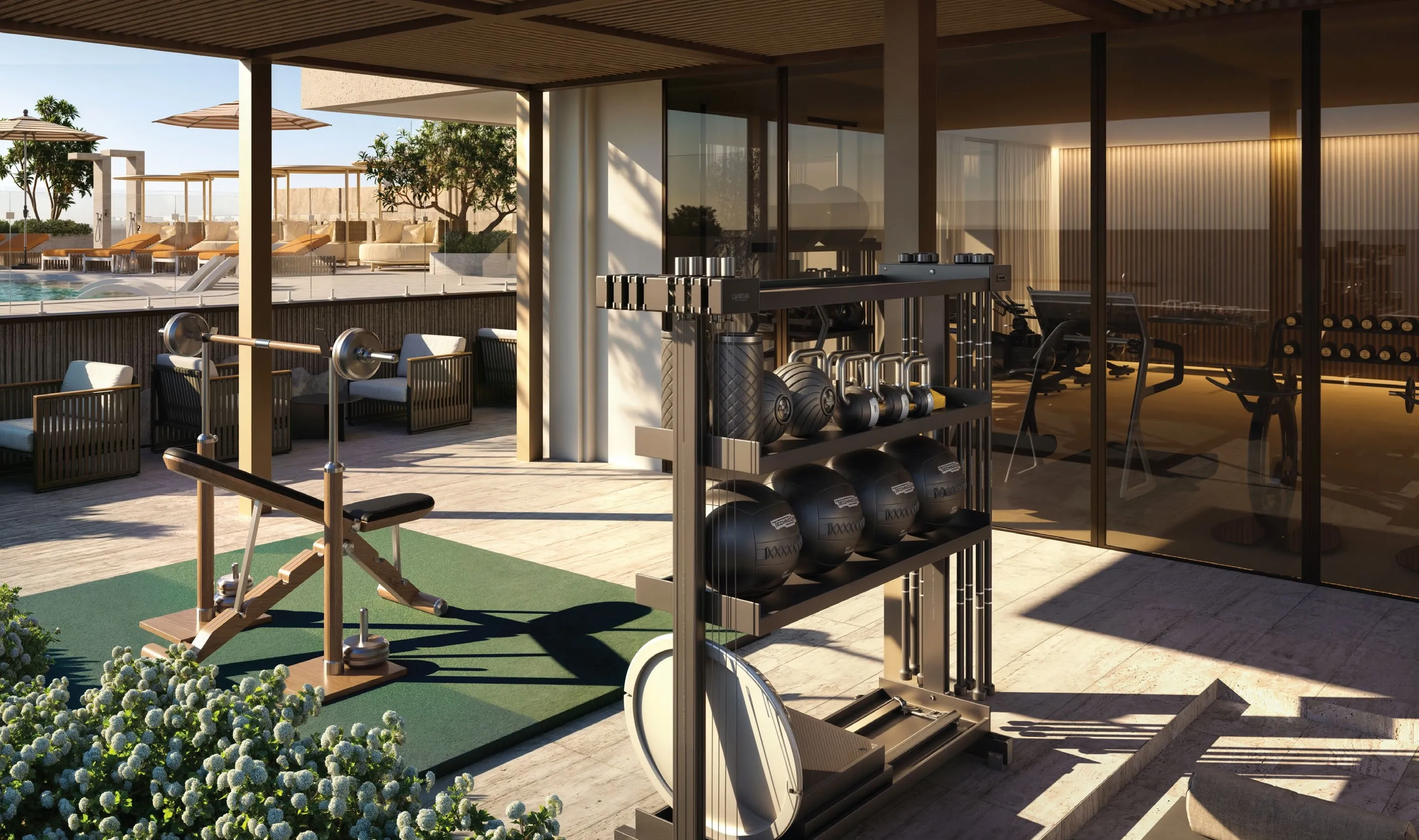 The Elysian amenity Outdoor Gym - Al Satwa, Dubai - by MFOUR Development