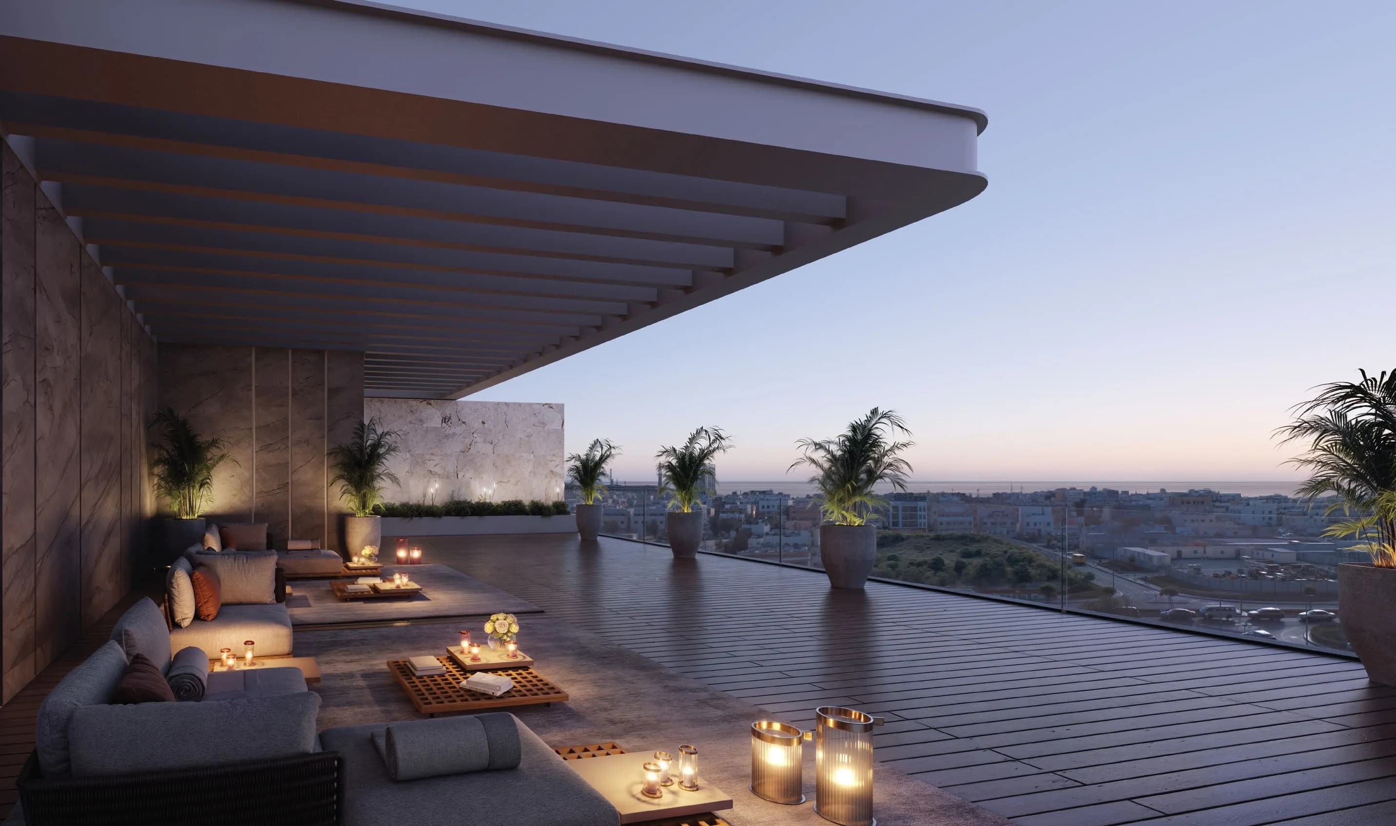 The Elysian amenity Rooftop Lounge - Al Satwa, Dubai - by MFOUR Development