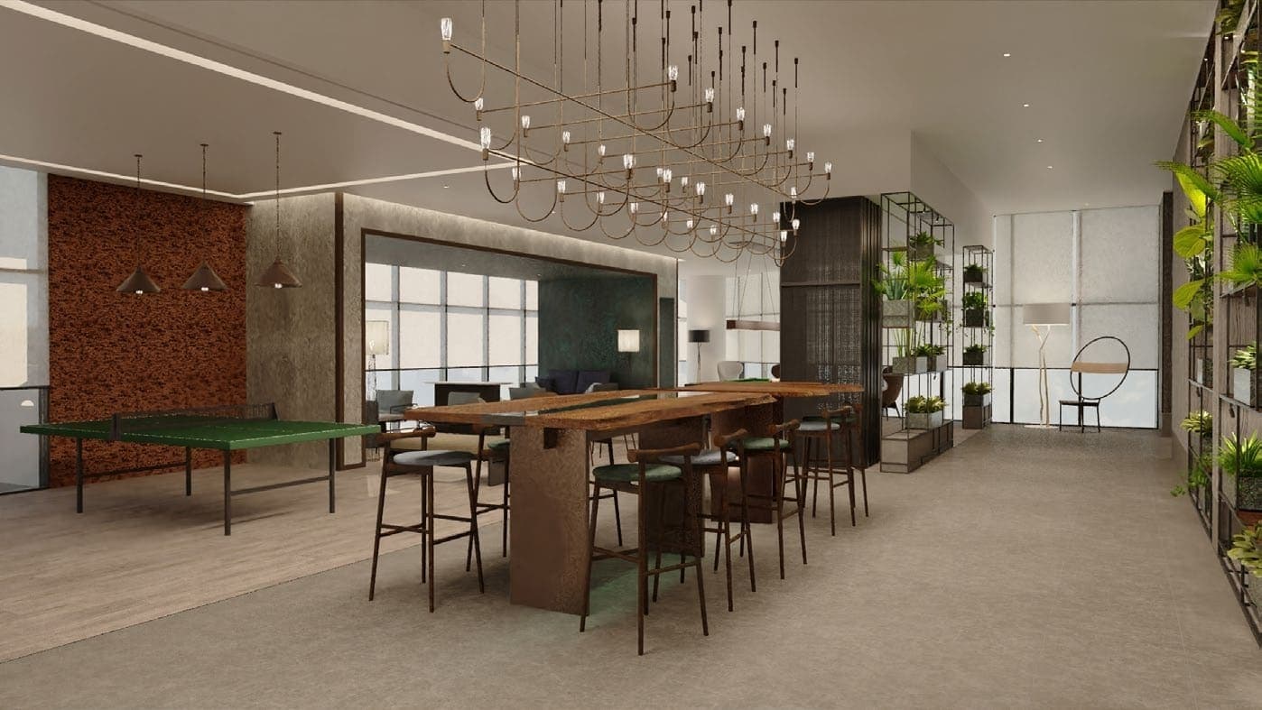 The Golf Residence amenity Social Zone - Dubai Hills, Dubai - by Fortimo