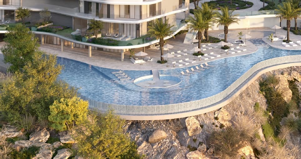 The Great Escape 2 amenity Infinity Pool - Muscat Governorate, Dubai - by Dar Global
