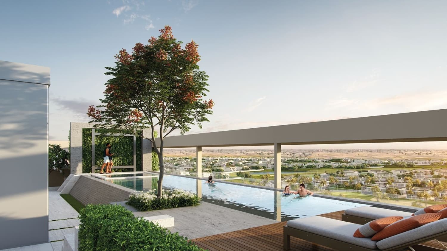 The Grove amenity Rooftop Infinity Pool - Dubai Hills, Dubai - by Iman Developers