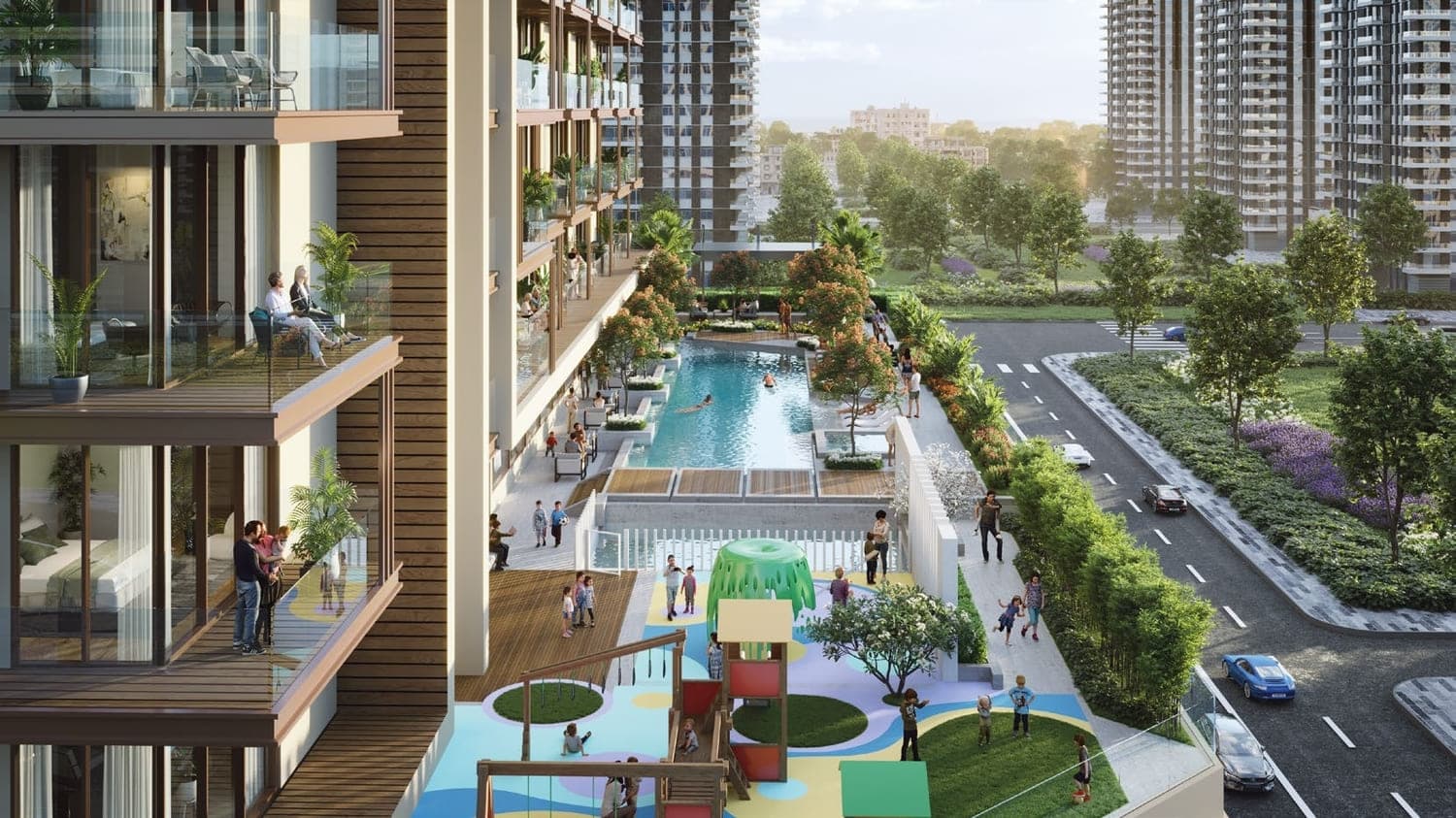 The Grove amenity Swimming Pool - Dubai Hills, Dubai - by Iman Developers