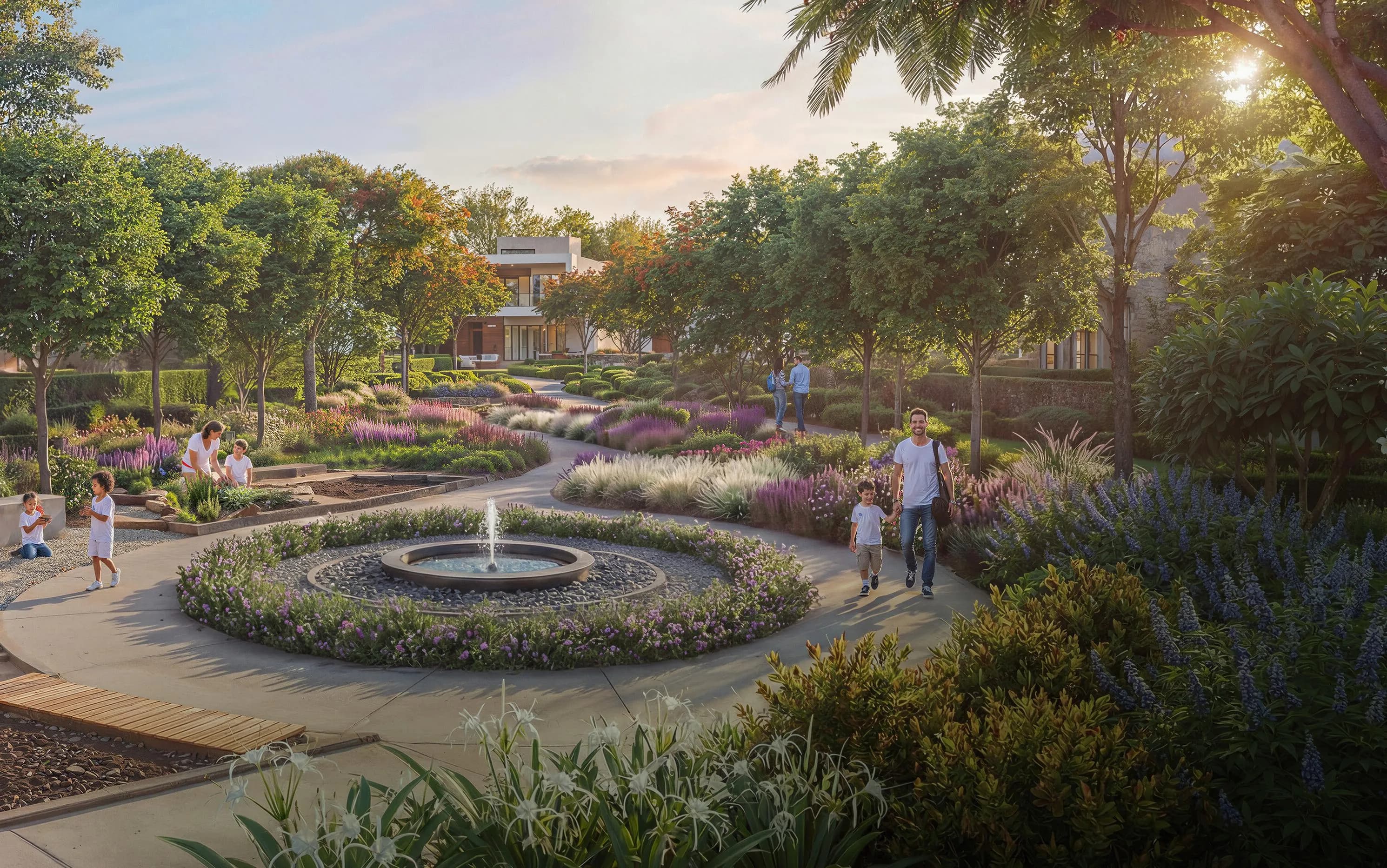 The Grove at Sobha Sanctuary amenity Event Lawns and Open Gathering Spaces - The Valley, Dubai - by Sobha