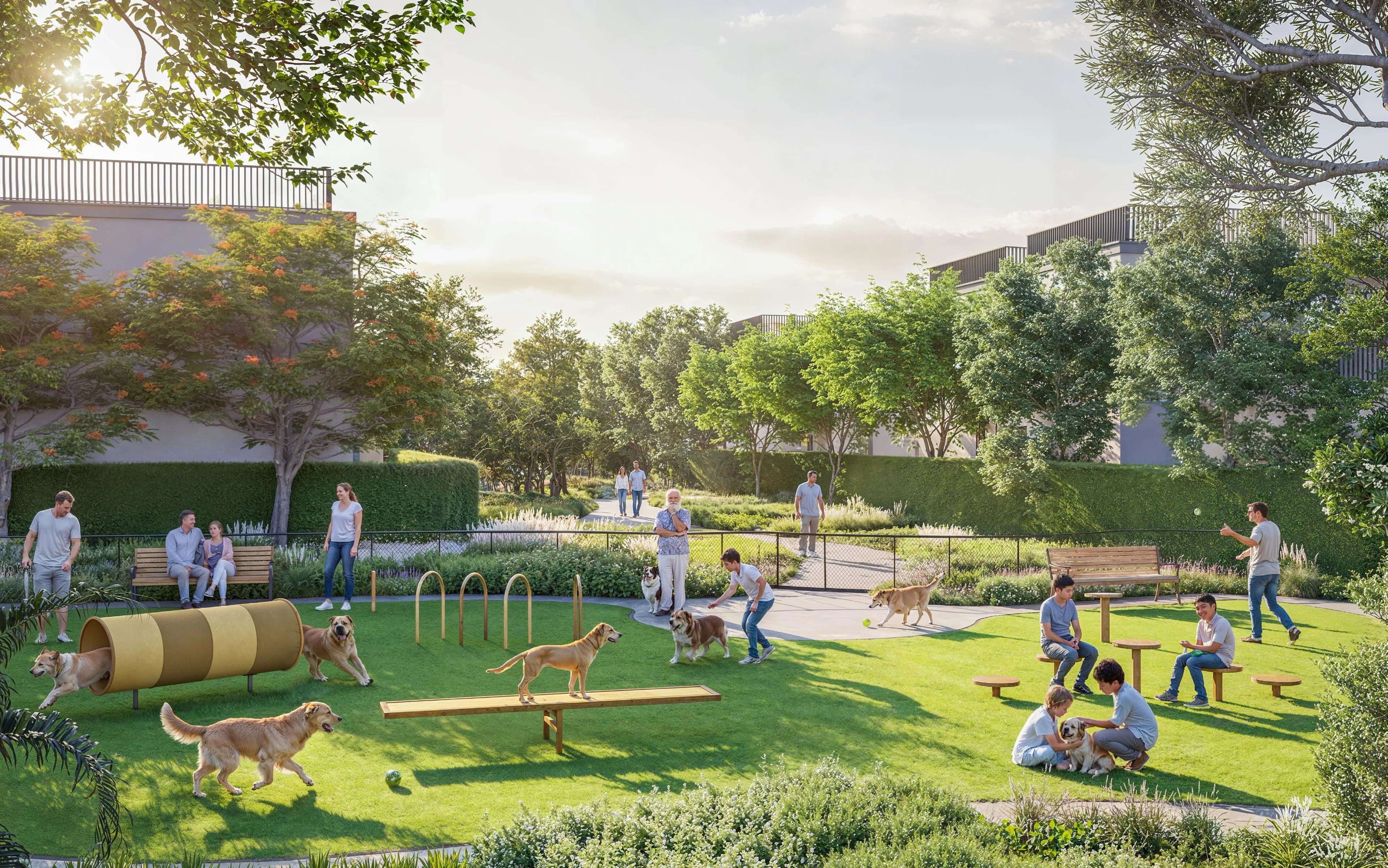 The Grove at Sobha Sanctuary amenity Pets Park - The Valley, Dubai - by Sobha