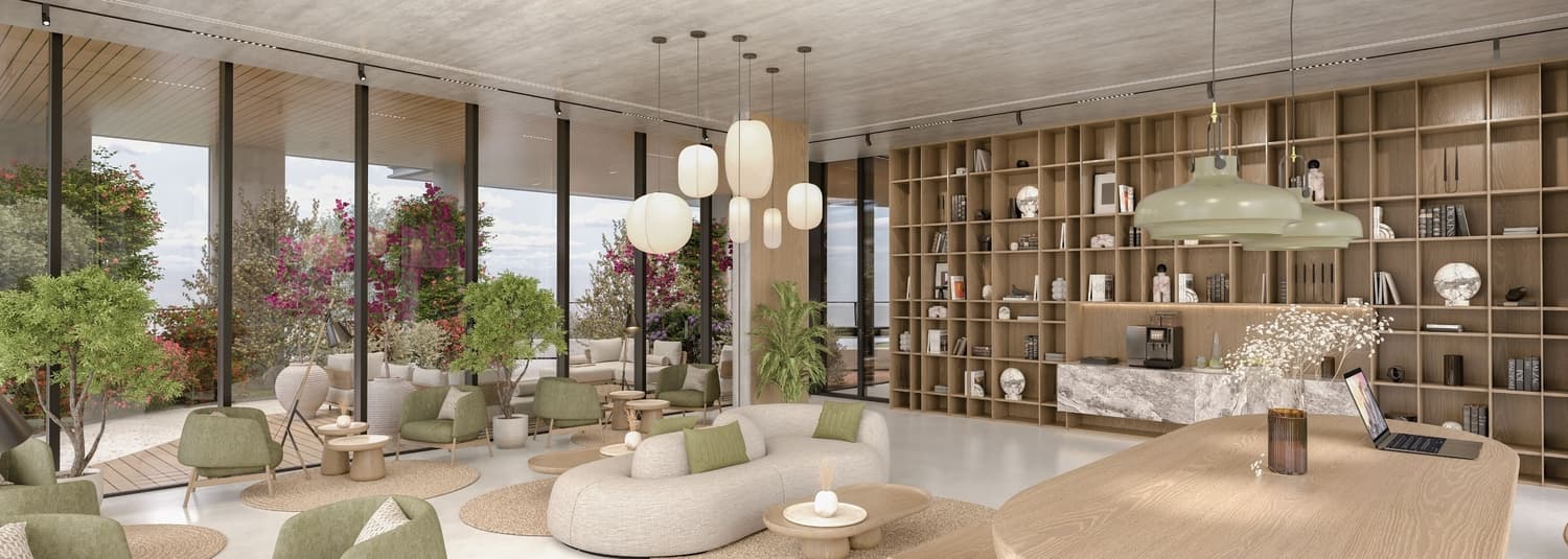 The Haven 3 amenity Lounge Seating - Majan, Dubai - by Meraki Developers