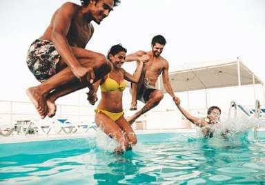 The Heart of Europe - Honeymoon Island and The Floating Seahorse amenity Water Features in World of Islands, Dubai, by THOE