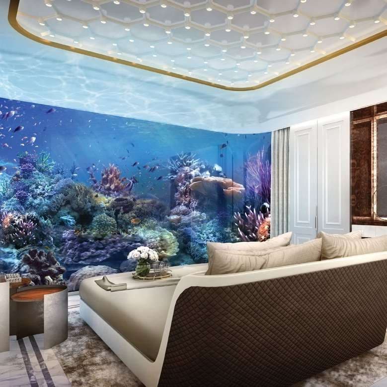 The Heart of Europe - Honeymoon Island and The Floating Seahorse amenity Underwater Bedrooms in World of Islands, Dubai, by THOE