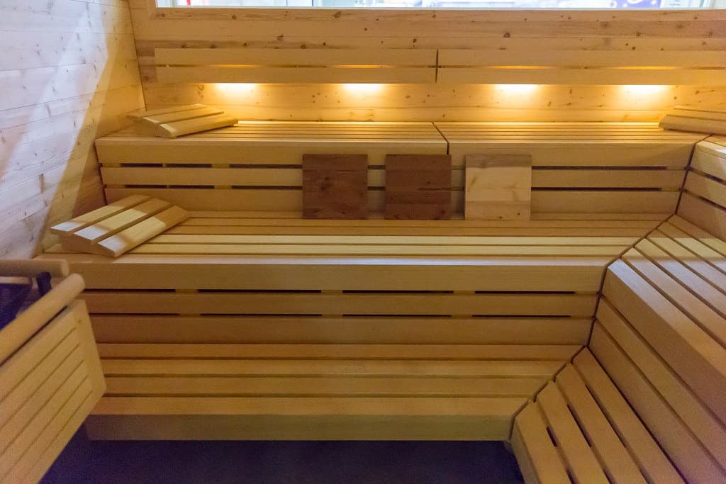 The Heart of Europe - Sweden Island amenity Sauna Room in World of Islands, Dubai, by THOE