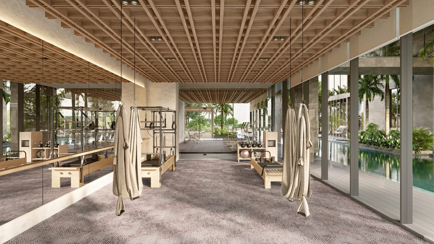 The Highgrove amenity Yoga Studio - Bukadra, Dubai - by Ellington