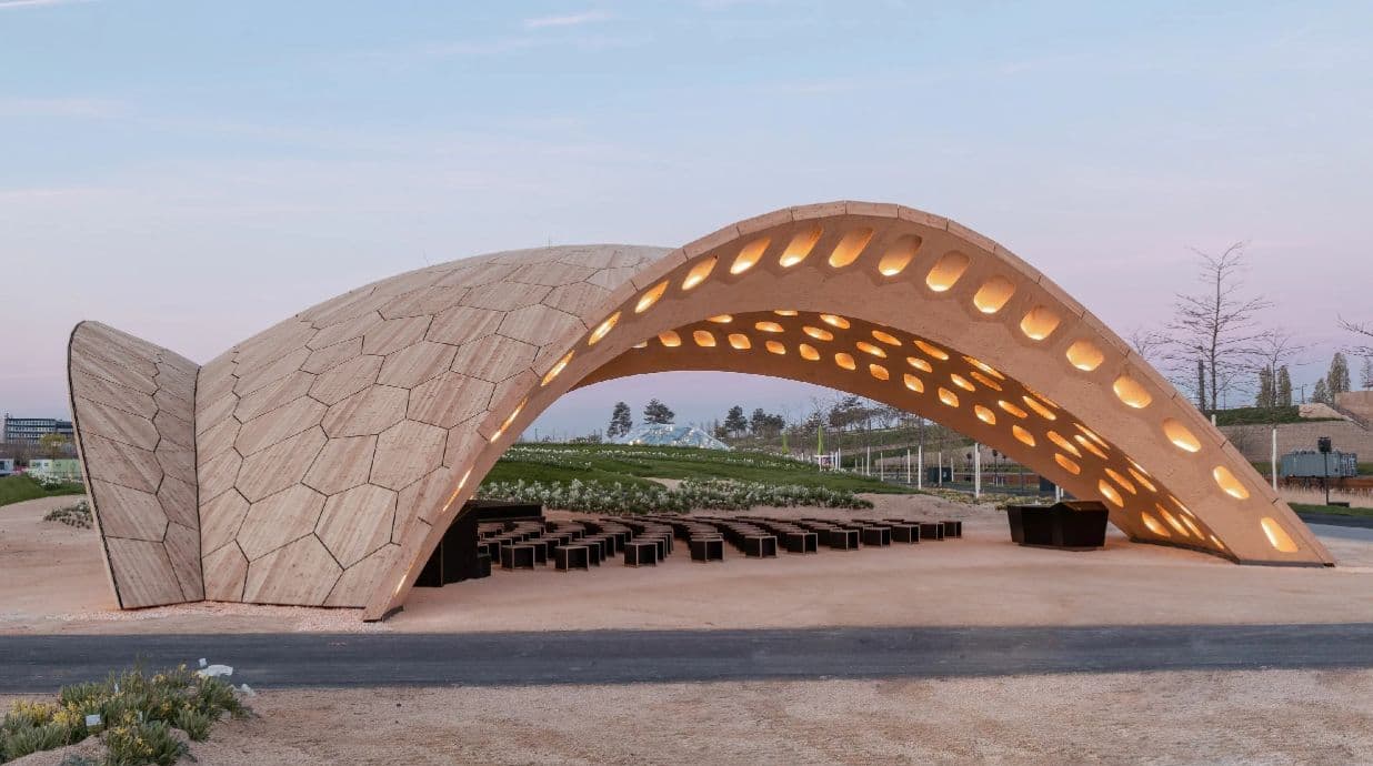 The Mural amenity Gathering Pavillion - Maritime City, Dubai - by Beyond Developments