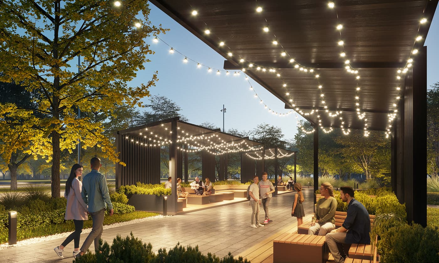 The Mural amenity Outdoor Event Space - Maritime City, Dubai - by Beyond Developments