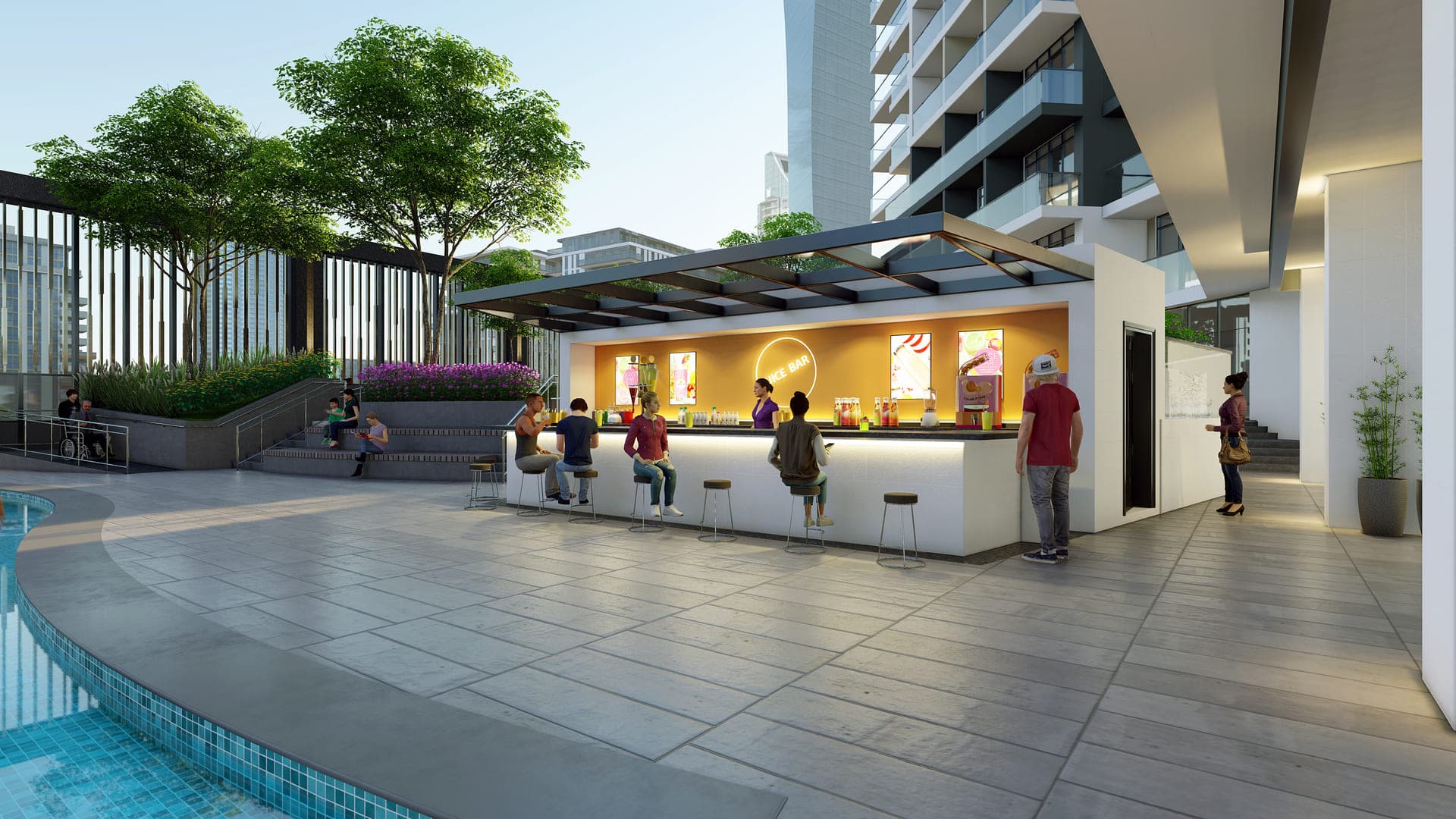 The Paragon by IGO amenity Barbecue Area in Business Bay, Dubai, by Invest Group Overseas (IGO)