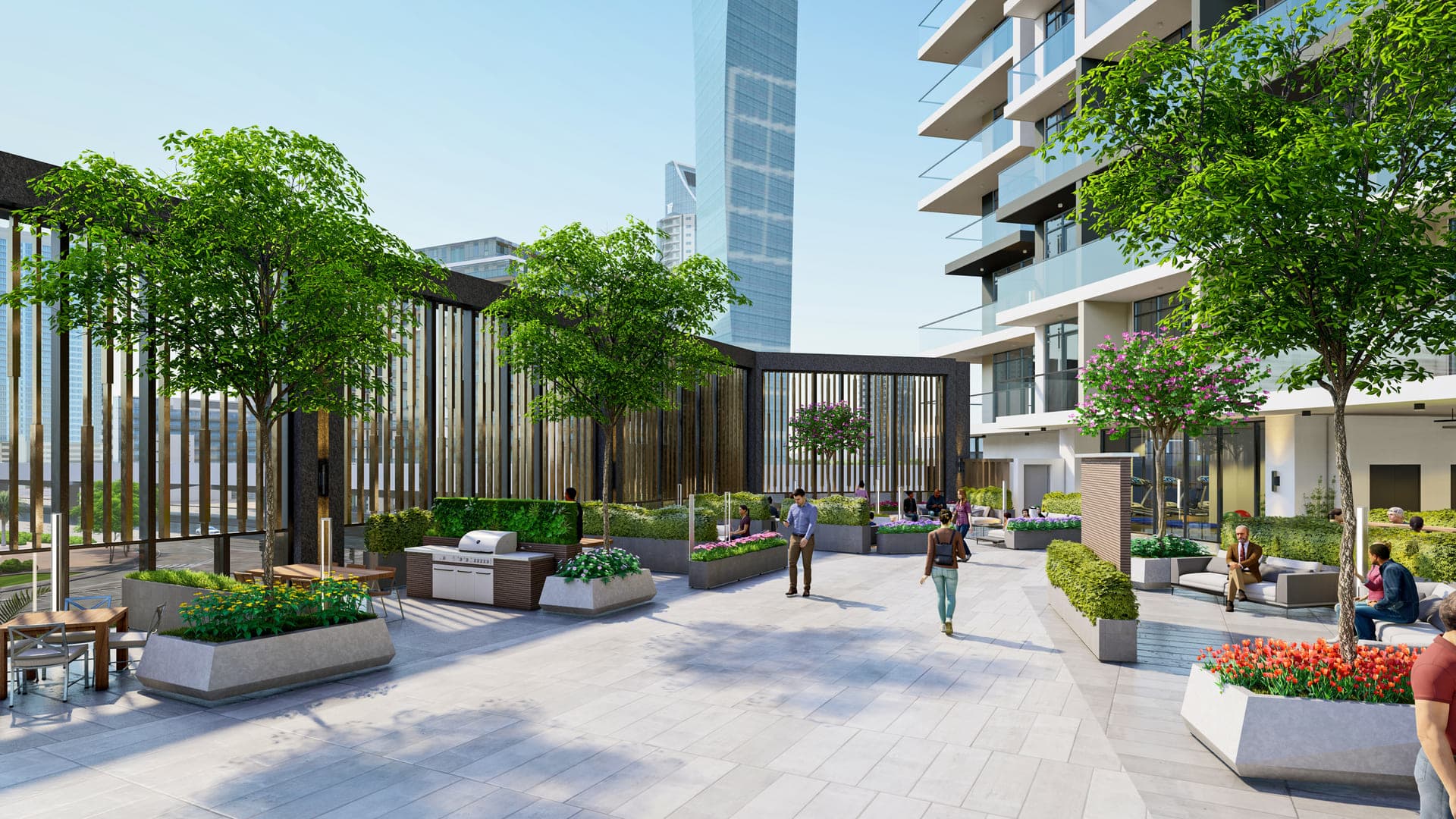 The Paragon by IGO amenity Landscape Garden Deck in Business Bay, Dubai, by Invest Group Overseas (IGO)