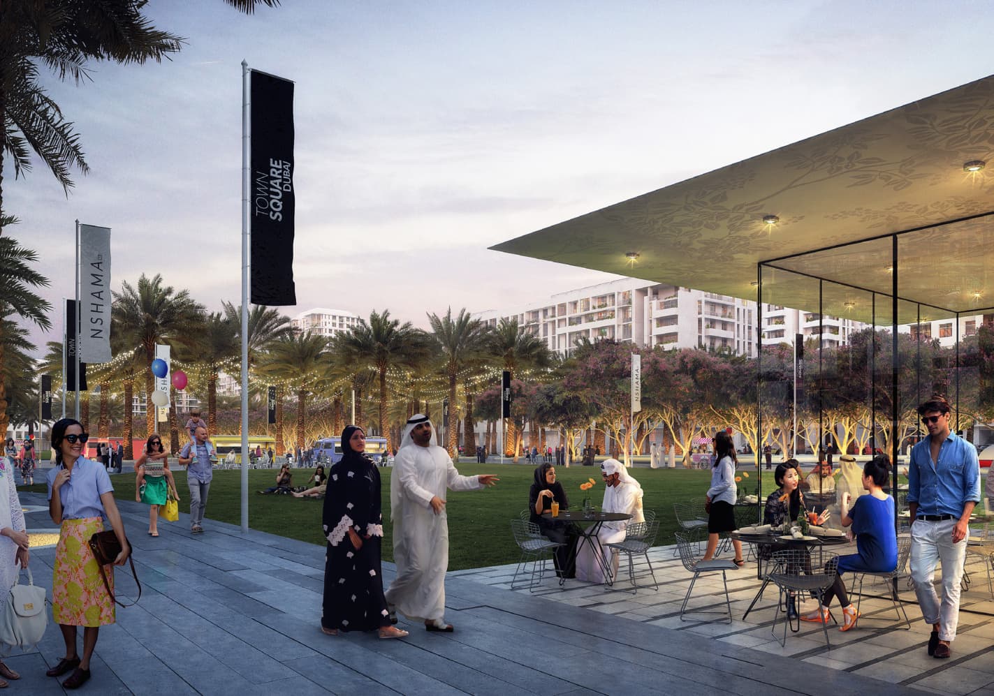 The Regent Residences amenity Town Square Park in Town Square, Dubai, by Nshama Group
