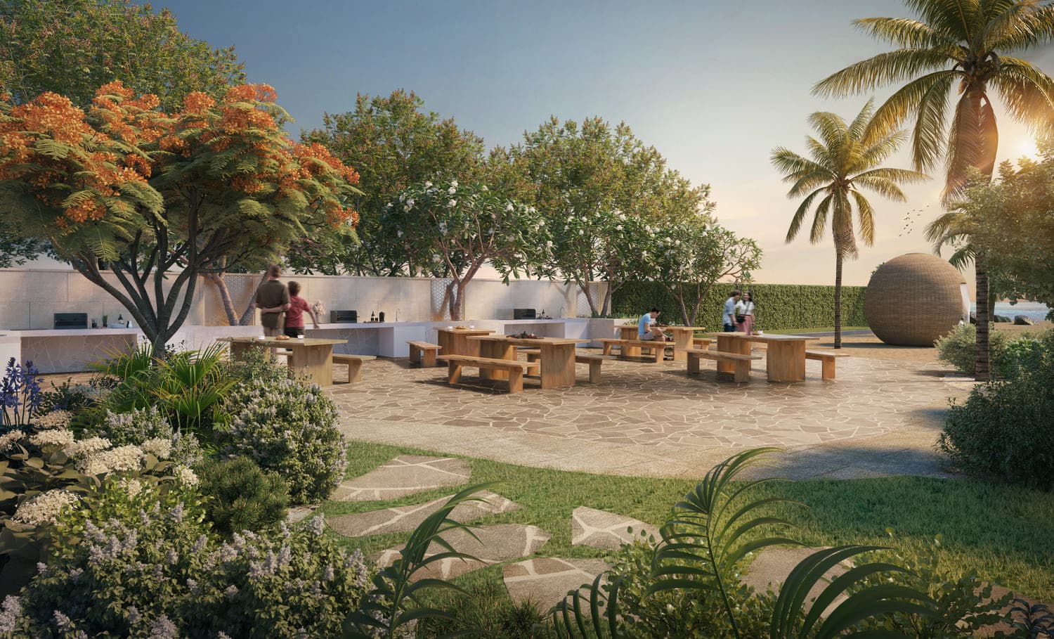 The Residence amenity Bbq Area - Al Khaledia Suburb, Dubai - by Mubarak Al Beshara Real Estate Development