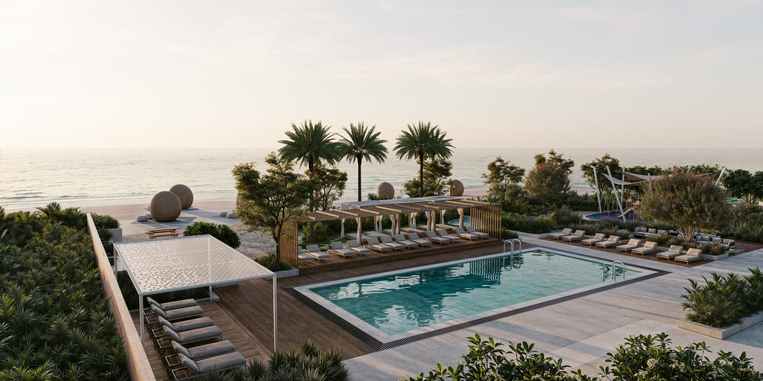 The Residence amenity Outdoor Swimming Pool With Sun Deck - Al Khaledia Suburb, Dubai - by Mubarak Al Beshara Real Estate Development