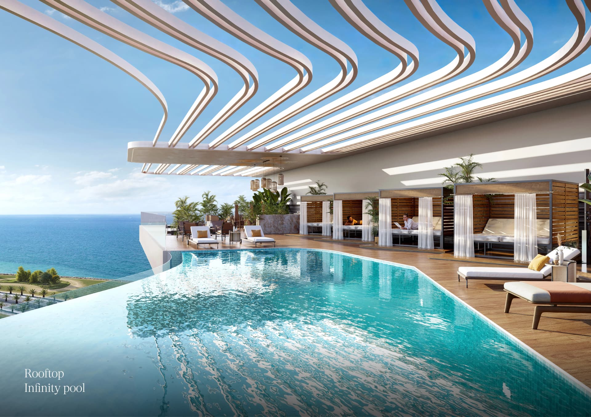 The Residences at Sheraton Al Marjan Island Resort amenity Infinity Pool in Al Marjan Island, Ras Al Khaimah, by Atara Real Estate Development