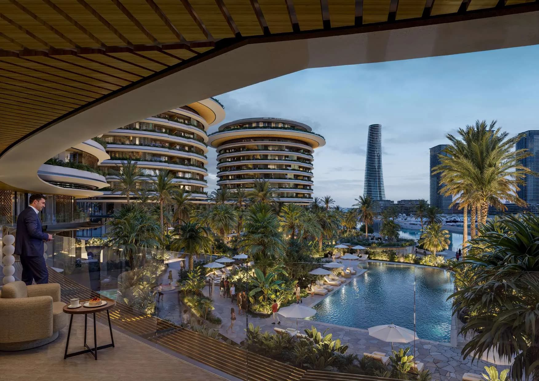 The Residences at The Dubai Beach EDITION amenity Expansive Suite of Pools & Terraces - Jumeirah Beach Residence (JBR), Dubai - by H&H Development