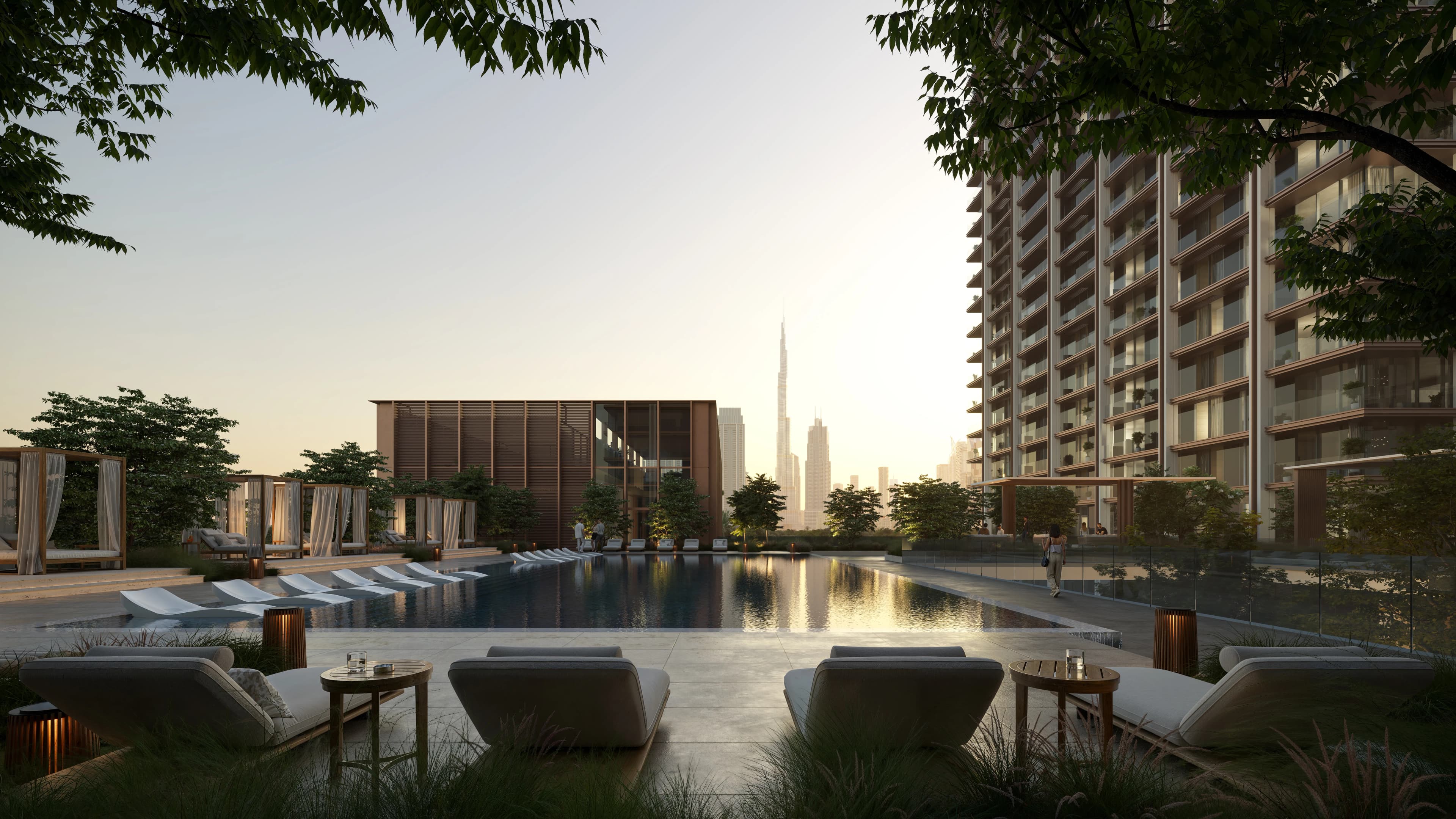The Residences DIFC Zabeel District amenity Resort-style Pool with Cabanas - Zabeel 1&2, Dubai - by Dubai International Financial Centre (DIFC)