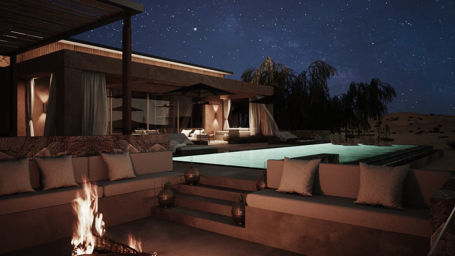 The Ritz Carlton Al Wadi Desert Resort amenity Private Swiiming Pool - Al Wadi desert, Ras Al Khaimah, Dubai - by RAK Ventures