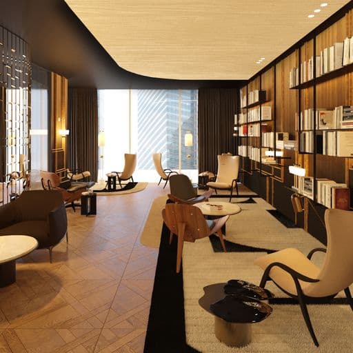 The Ritz-Carlton Residences amenity Library in Business Bay, Dubai, by Kappa Acca Real Estate Development