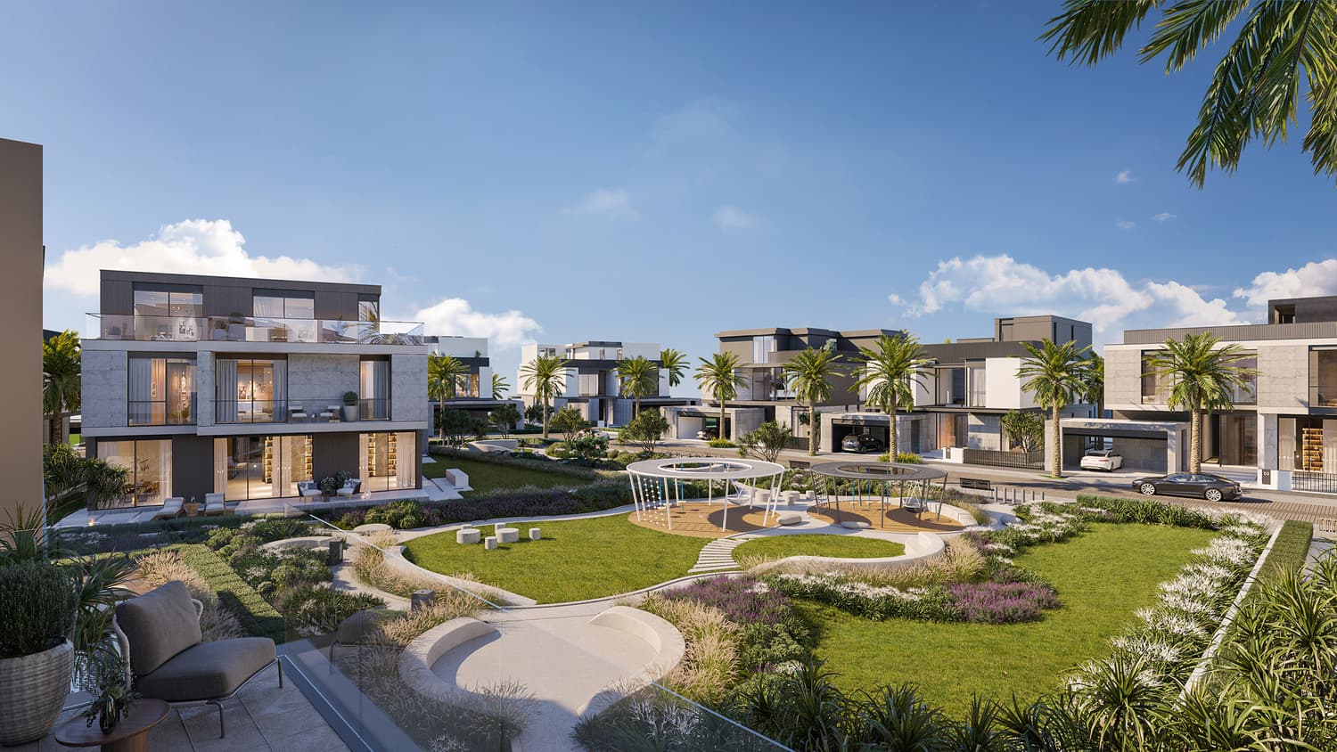 The Sanctuary amenity Picnic Areas in MBR District 11 (Meydan South), Dubai, by Ellington