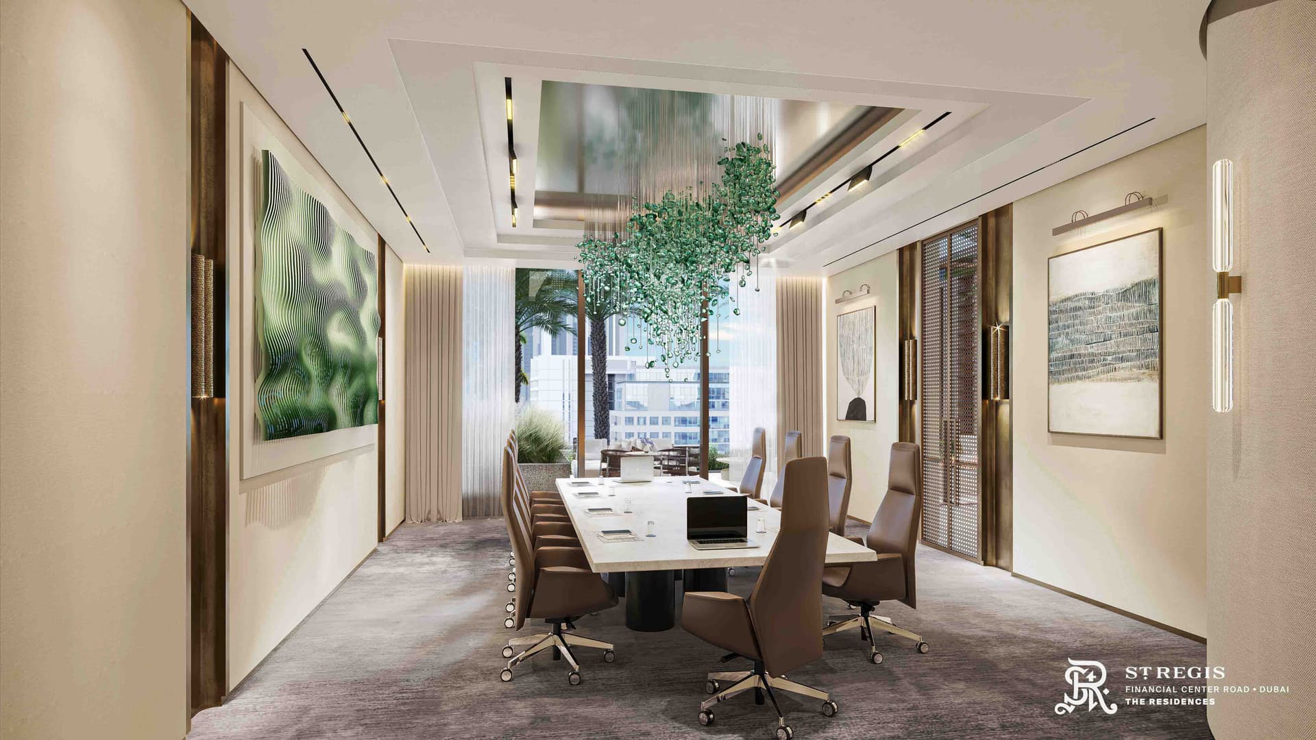 The St. Regis Residences amenity Board Room in Downtown Dubai, Dubai, by Adventz and East and West International Group