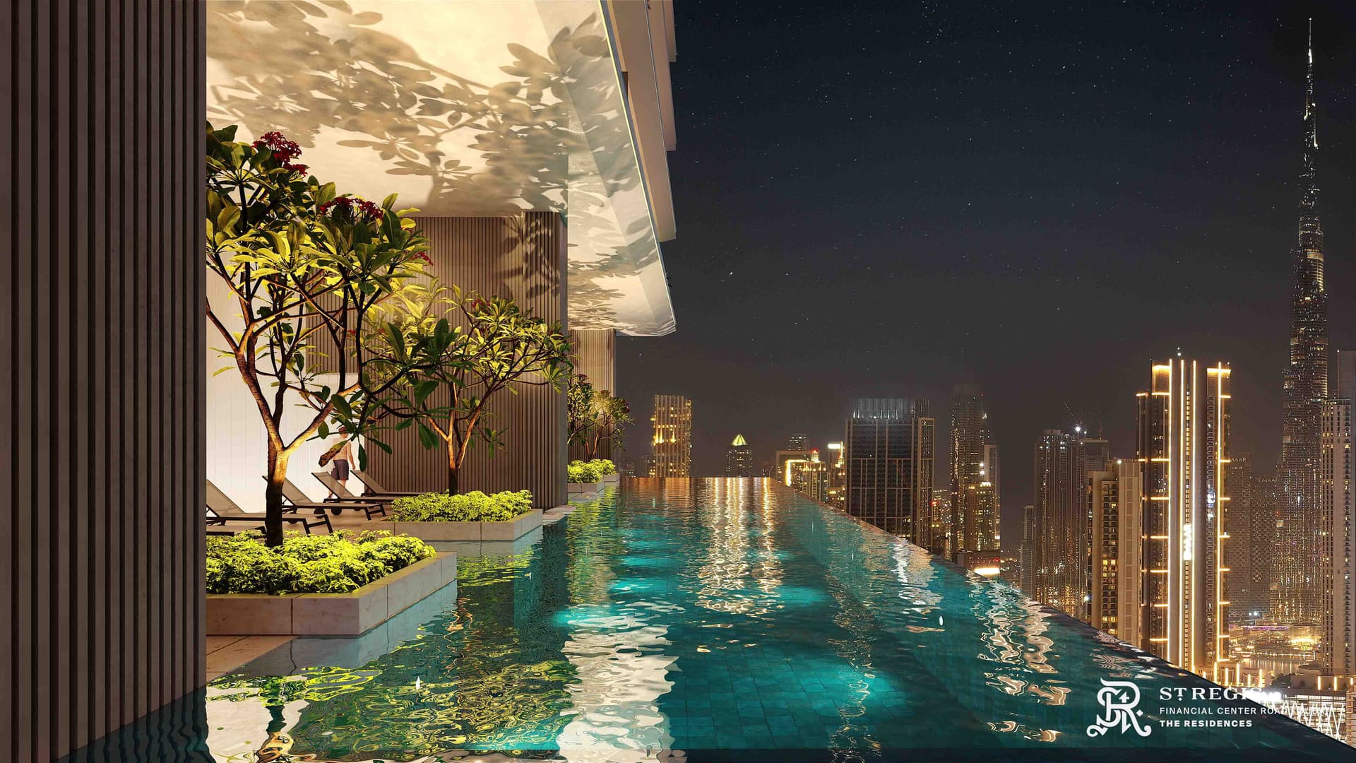 The St. Regis Residences amenity Infinity Swimming Pool in Downtown Dubai, Dubai, by Adventz and East and West International Group