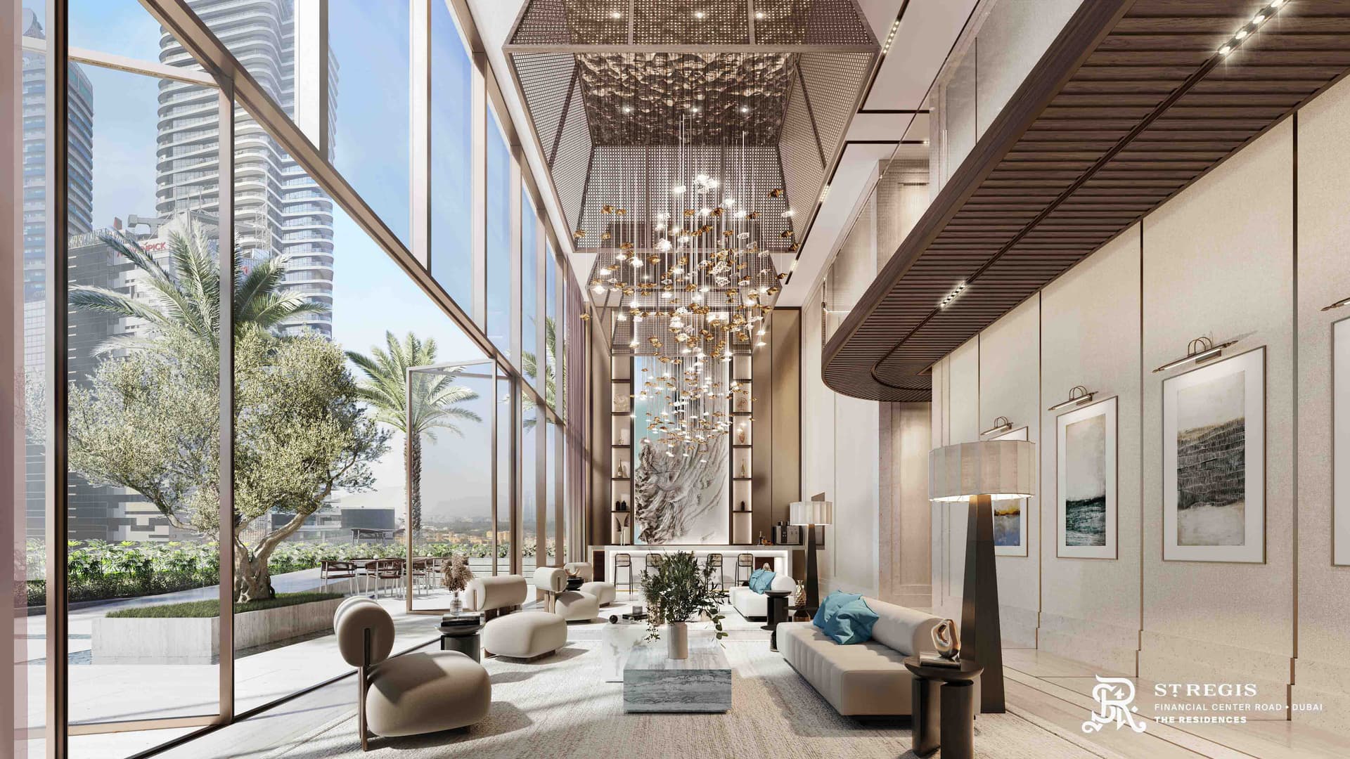 The St. Regis Residences amenity Indoor Lounge & Bar in Downtown Dubai, Dubai, by Adventz and East and West International Group