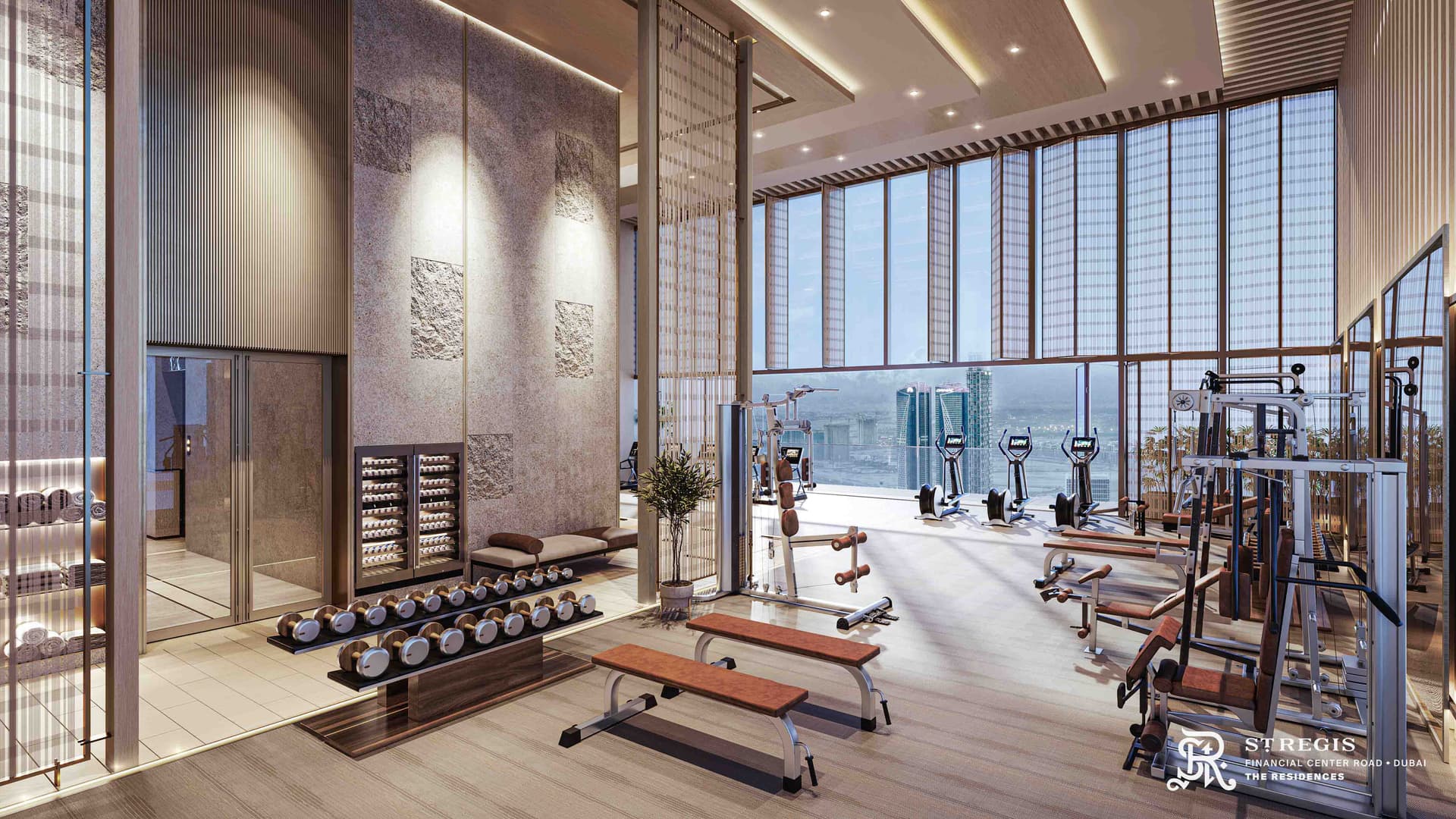 The St. Regis Residences amenity Gym in Downtown Dubai, Dubai, by Adventz and East and West International Group