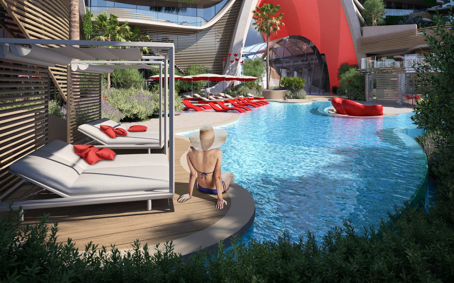 The Unexpected Al Marjan Island Hotel and Residence amenity Pools - Al Marjan Island, Dubai - by Almal