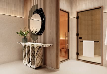 The W Residences amenity Sauna And Steam - JLT (Jumeirah Lake Towers), Dubai - by Signature Developers