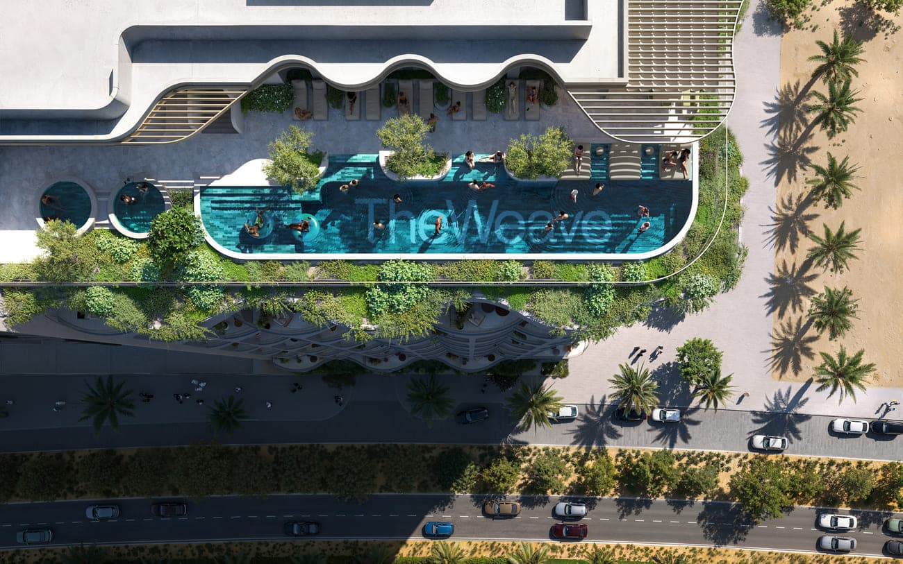 The Weave – Al Ghurair amenity Rooftop Swimming Pool - JVC (Jumeirah Village Circle), Dubai - by Al Ghurair Development