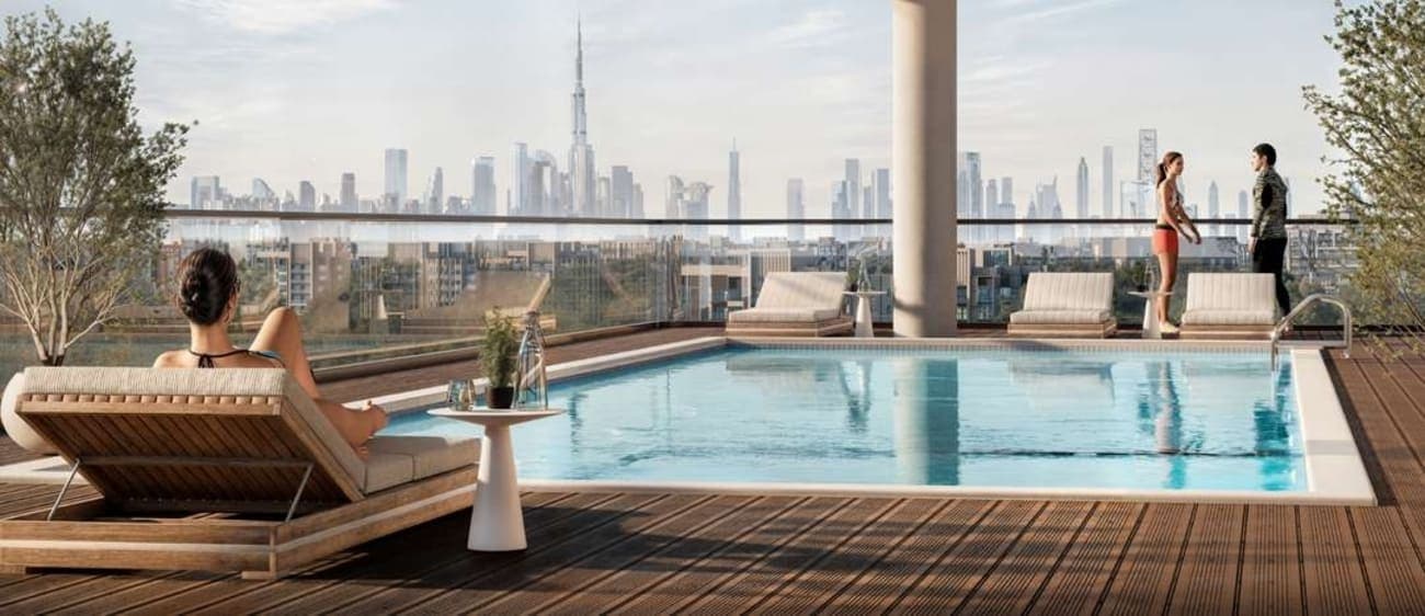 The Willows Residences amenity Swimming Pool in MBR District 11 (Meydan South), Dubai, by SCC Vertex Development