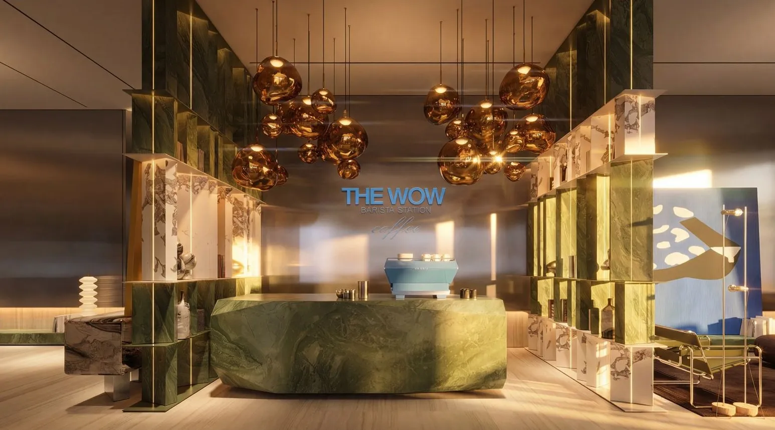 The WOW Tower amenity Barista Station - Dubai Land Residence Complex, Dubai - by Mr. Eight Development