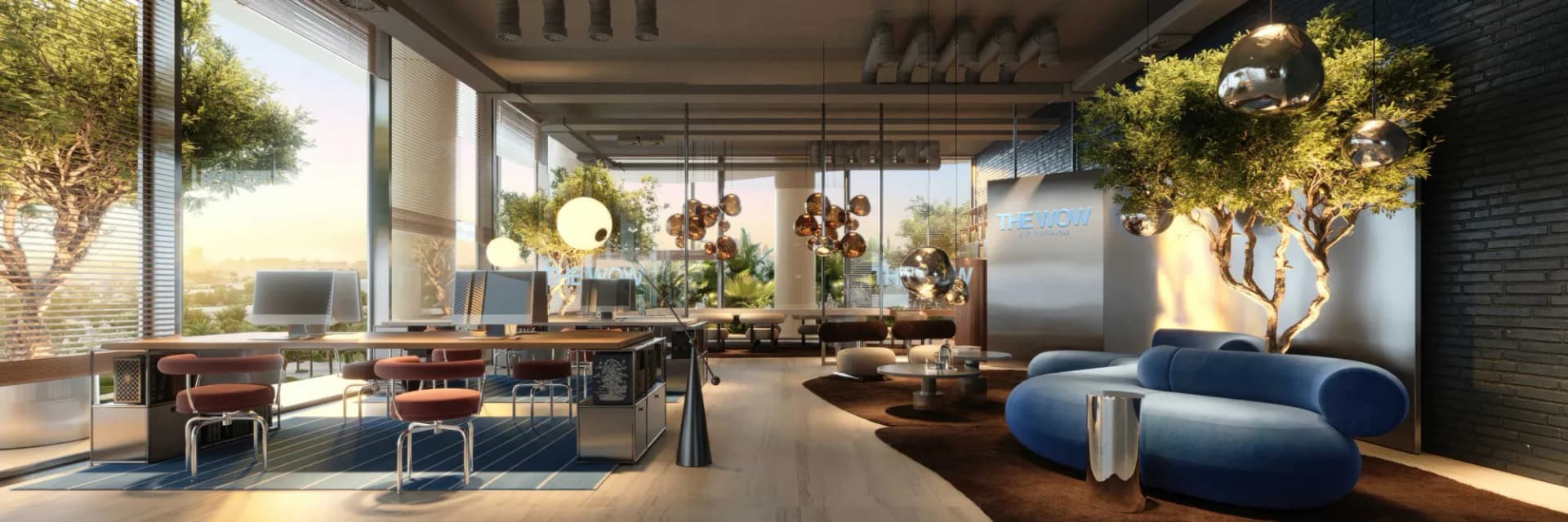 The WOW Tower amenity Co-working Space in Dubai Land Residence Complex, Dubai, by Mr. Eight Development