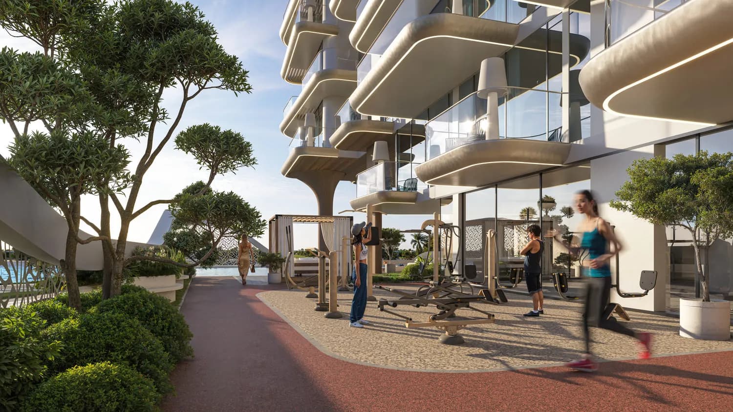 Treppan Living Privé amenity Outdoor Gym - Dubai Islands, Dubai - by Fakhruddin Properties Development
