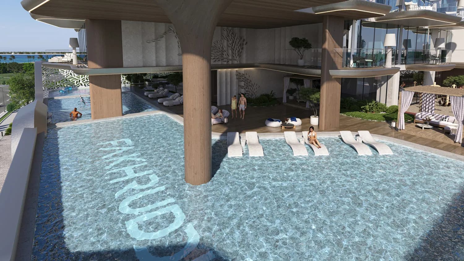Treppan Living Privé amenity Swimming Pool - Dubai Islands, Dubai - by Fakhruddin Properties Development