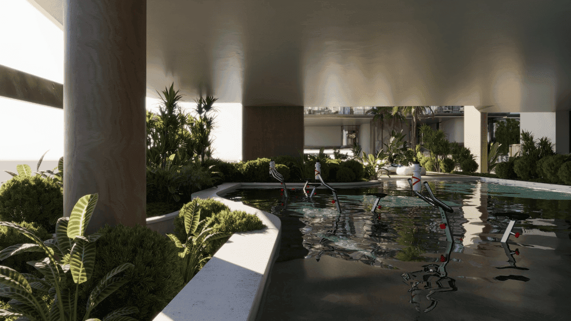 Treppan Serenique Residences amenity Aqua Gym - Dubai Islands, Dubai - by Fakhruddin Properties Development
